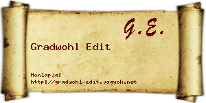 Gradwohl Edit névjegykártya